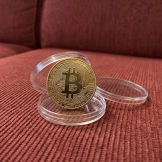 Συλλεκτικό Bitcoin (BTC) κρυπτο νομισμα σε θήκη