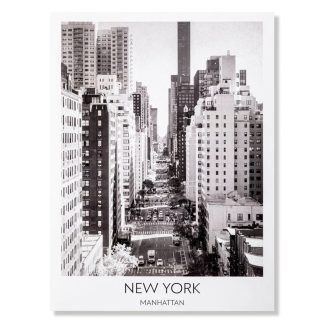 Ασπρόμαυρο διακοσμητικό πόστερ τοίχου New York Manhattan 45x60 εκ. από το Stellamarket.gr