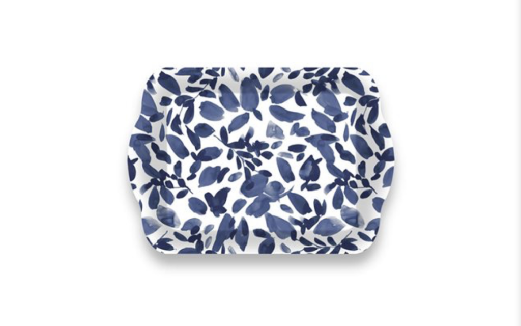 Δίσκος σερβιρίσματος Blue Leaves 21x14 εκ. από το Stellamarket.gr